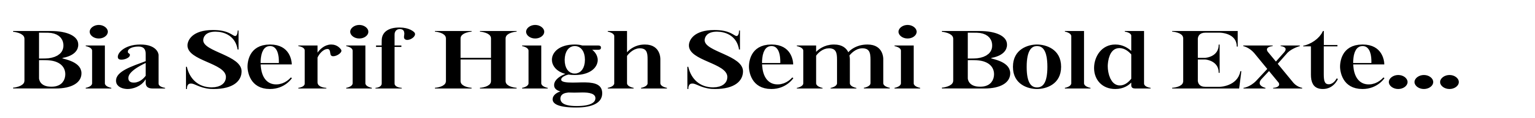Bia Serif High Semi Bold Extended